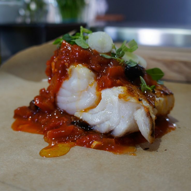 Basque cod with Espelette peppers