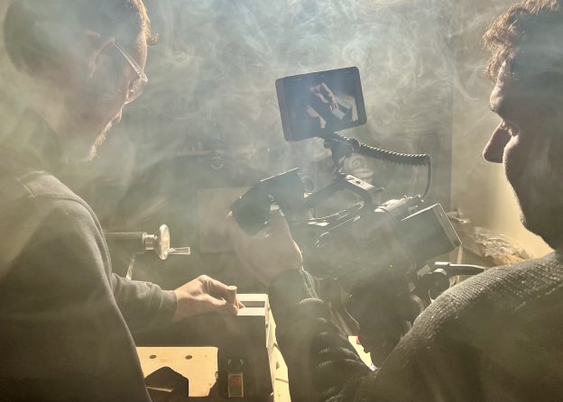 Filming the pourer
